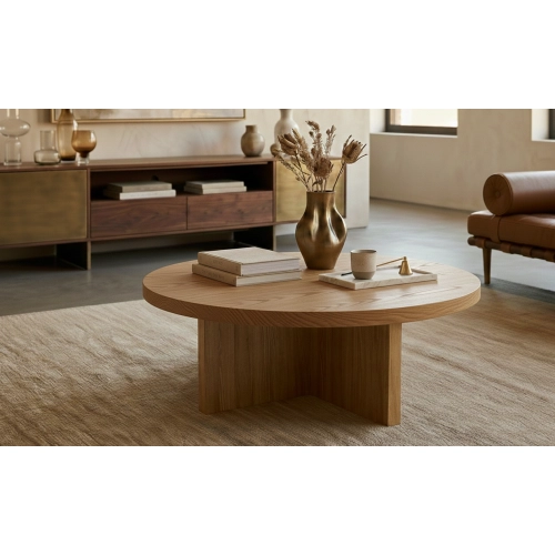 STOLIK KAWOWY z Drewna Litego  Dębowego - Jesionowego  STK-909